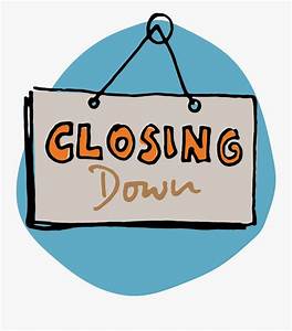 A closing down sign