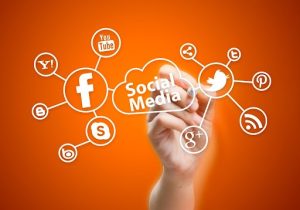 A picture with different social media platforms