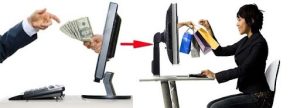 A picture of an online selling transaction