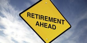 A retirement sign